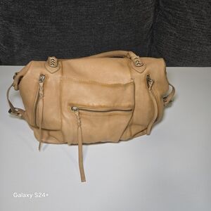 We The Free Emersyn Leather Tote Handbag in Italian Wheat